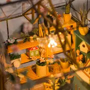 Three-dimensional Jigsaw Puzzle Assembly Model Wooden Dollhouse Kit Miniature Diy Small House Making Room Toys, Home Bedroom Decorations With Furniture Wooden Crafts,Halloween,Christmas Gift