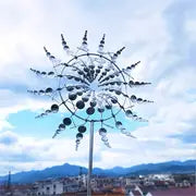 1pc Magical Kinetic Metal Windmill Spinner Wind Powered Catchers, Creative Patio Garden Lawn Outdoor Courtyard Decoration Unique Wind Collectors