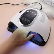 UV LED Nail Lamp 220W, Gel Nails Polish Dryer, 66LEDS Uv Light With Auto Sensor For Manicure And Pedicure, 4 Timers Professional Nail Machine Travel Home School Salon Use