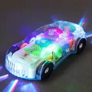 1pc Children's Educational Drop-resistant Gear Universal Car, Colorful Light Music Electric Toy Car,Halloween And Christmas Gift For Boys And Girls