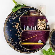 1pc Moon Crystal Rack - Stylish and Functional Wall Shelf for Small Ornaments and Crystal Stones - Perfect for Bedroom and Home Decor