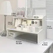 1pc Desktop Shelf, Student Dormitory Desk Storage Rack, Office Desk Stationery Organizer, Multi-layer Small Shelf
