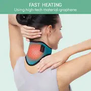 1pc Electric Heating Neck Brace Massager Cervical Vertebra Fatigue Neck Strap Moxibustion Health Care Tool USB Without Charger