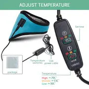 1pc Electric Heating Neck Brace Massager Cervical Vertebra Fatigue Neck Strap Moxibustion Health Care Tool USB Without Charger