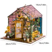Three-dimensional Jigsaw Puzzle Assembly Model Wooden Dollhouse Kit Miniature Diy Small House Making Room Toys, Home Bedroom Decorations With Furniture Wooden Crafts,Halloween,Christmas Gift