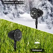 1pc Outdoor Laser Lights, Party Decorations Generating Snowflakes Scene, Red And Green Laser Star Landscapes For Celebrating Halloween, Christmas, Birthdays