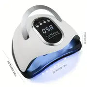 UV LED Nail Lamp 220W, Gel Nails Polish Dryer, 66LEDS Uv Light With Auto Sensor For Manicure And Pedicure, 4 Timers Professional Nail Machine Travel Home School Salon Use