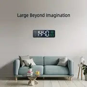1pc Large Digital Wall Clock With Remote Control, LED Display, Auto-Dimming, Countdown, Temperature, Calendar - 12/24Hr Format - Silent Wall Clock For Home, Office, Or Gym Use (no Battery)