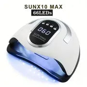 UV LED Nail Lamp 220W, Gel Nails Polish Dryer, 66LEDS Uv Light With Auto Sensor For Manicure And Pedicure, 4 Timers Professional Nail Machine Travel Home School Salon Use