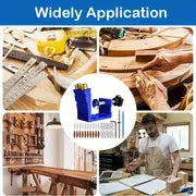 45pcs Pocket Hole Jig Kit - 15° Woodworking Inclined Hole Jig, Drive Adapter & Angle Drilling Holes for Carpentry Projects!