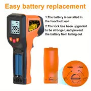 1pc Digital Infrared Thermometer Gun-Handheld Heat Temperature Gun For Cooking, Pizza Oven, Grill & Engine - Laser Surface Temp Reader NOT For Humans
