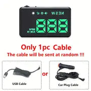 H1 Car HUD Projector Head Up Display Car Digital Speedometer Overspeed Reminder Auto Compass Navigation For All Cars