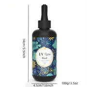 UV Resin Crystal Clear Hard Type- Upgraded 100g Ultraviolet Epoxy Resin Non-Toxic For Jewelry Making Craft Decoration, Hard Transparent Glue Solar Cure Sunlight Activated Resin Casting & Coating