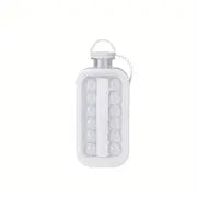 1pc Silicone Collapsible Ice Ball Jug, Ice Cube Trays 2 In 1 Portable Ice Ball Maker Kettle With 17 Grids Flat Body Lid Cooling Ice Pop/Cube Molds For Hockey , Cocktail, Coffee, Whiskey Beer Juice Champagne