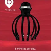 1pc Electric 12-claw Scratching Head Massager Kneading Head Meridian Scalp Massage Headache Home Relief Head Fatigue Scratching Head Electric Massager