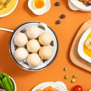 1pc Egg Cooker Automatic Power Off Home Small 1-person Multi-Functional Steamed Egg Custard Boiled Egg Machine Breakfast Artifact