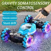 Gesture Sensor Car,Dual Remote Control Watch,Gesture Dynamic Glare Music Rotating And Elegant Climbable Wear-resistant Tires, Rechargeable Wireless Remote Control Car