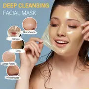Vitamin C Peel Off Face Mask Peel Off Mask With Turmeric Blackhead Remover & Deep Cleansing Face Peel Mask Vitamin C Exfoliating Face Mask For Blackheads Large Pores Dirts Oil
