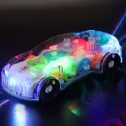 1pc Children's Educational Drop-resistant Gear Universal Car, Colorful Light Music Electric Toy Car,Halloween And Christmas Gift For Boys And Girls
