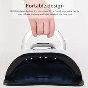 UV LED Nail Lamp 220W, Gel Nails Polish Dryer, 66LEDS Uv Light With Auto Sensor For Manicure And Pedicure, 4 Timers Professional Nail Machine Travel Home School Salon Use