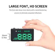 H1 Car HUD Projector Head Up Display Car Digital Speedometer Overspeed Reminder Auto Compass Navigation For All Cars