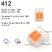 75pcs Electrical Quick Connector, Lever Wire Nut Connector Assortment Kit, DIY Wire Connectors(28-12 AWG),2/3/4 Port Push-in Electrical Connections Terminals, Plug-in Connection Terminal Block,Mini Fast Wire Connector,Cable Termination,0.4-6.0mm