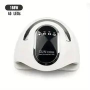 UV LED Nail Lamp 220W, Gel Nails Polish Dryer, 66LEDS Uv Light With Auto Sensor For Manicure And Pedicure, 4 Timers Professional Nail Machine Travel Home School Salon Use