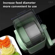 3-in-1 Rotary Cheese Grater With 6 Interchangeable Stainless Steel Blades - Manual Mandoline Slicer For Cheese, Vegetables, Nuts, And Potatoes - Strong Suction Base And Easy Grip Handle