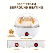 1pc Egg Cooker Automatic Power Off Home Small 1-person Multi-Functional Steamed Egg Custard Boiled Egg Machine Breakfast Artifact