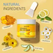 Vitamin C Peel Off Face Mask Peel Off Mask With Turmeric Blackhead Remover & Deep Cleansing Face Peel Mask Vitamin C Exfoliating Face Mask For Blackheads Large Pores Dirts Oil