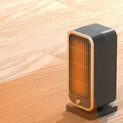 Portable Ceramic Space Heater - 500W Mini Electric Heater with Thermostat for Fast, Quiet, and Energy Efficient Heating - Safe and Secure for Indoor Office and Home Use