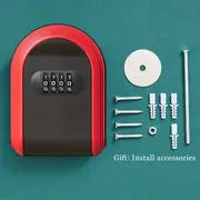 1pc Plastic Key Box, Combination Lock, Key Storage Combination Box, Key Case, With Installation Accessories, Suitable For Construction Site Apartment Renovation Factory