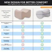 1pc Leg And Knee Foam Support Pillow Leg Pillow, For Sciatica, Back, Hips, Knees, Joints