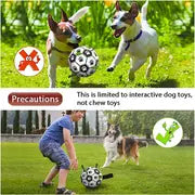 1pc Durable Football Design Pet Toy With Straps Dog Chewing Ball Toy For For Training Playing Teeth Cleaning, Interactive Fetch Pet Toy For Small Medium Large Dogs