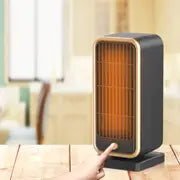 Portable Ceramic Space Heater - 500W Mini Electric Heater with Thermostat for Fast, Quiet, and Energy Efficient Heating - Safe and Secure for Indoor Office and Home Use