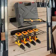 1/2pcs Electric Drill Screwdriver Tool Rack, Wall Mounted Tool Storage Rack, Electric Drill Storage Rack, Tool Storage Rack