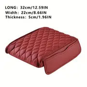 1pc Armrest Box Heightening Pad, Car Central Armrest Box Protection Pad, Car Center Control Premium Universal Elbow Support With Storage Bag