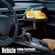 Upgrade Your Car With This Multifunctional Tray & Holder Set - Perfect For Food, Drinks, Phones & More!
