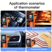 1pc Digital Infrared Thermometer Gun-Handheld Heat Temperature Gun For Cooking, Pizza Oven, Grill & Engine - Laser Surface Temp Reader NOT For Humans