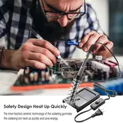 19-Piece Soldering Iron Set With Digital Display And Temperature Adjustment - Precision Circuit Repair Tools