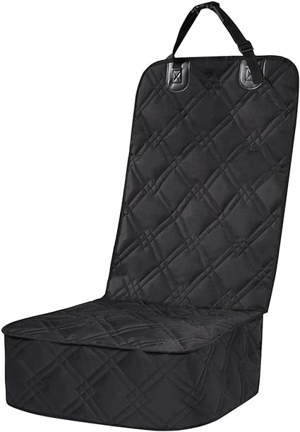 Pet dog car seat cover, suitable for the front seat, durable front seat cover, waterproof heavy-duty scratch-resistant dog car seat, washable non-slip seat cover, with seat belt, suitable for cars, SUVs and trucks