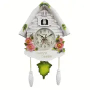 1pc, Nordic Cuckoo Clock with Bird House - Day and Hourly Alarm, Pendulum Wall Clock for Home, Office, and Living Room Decoration