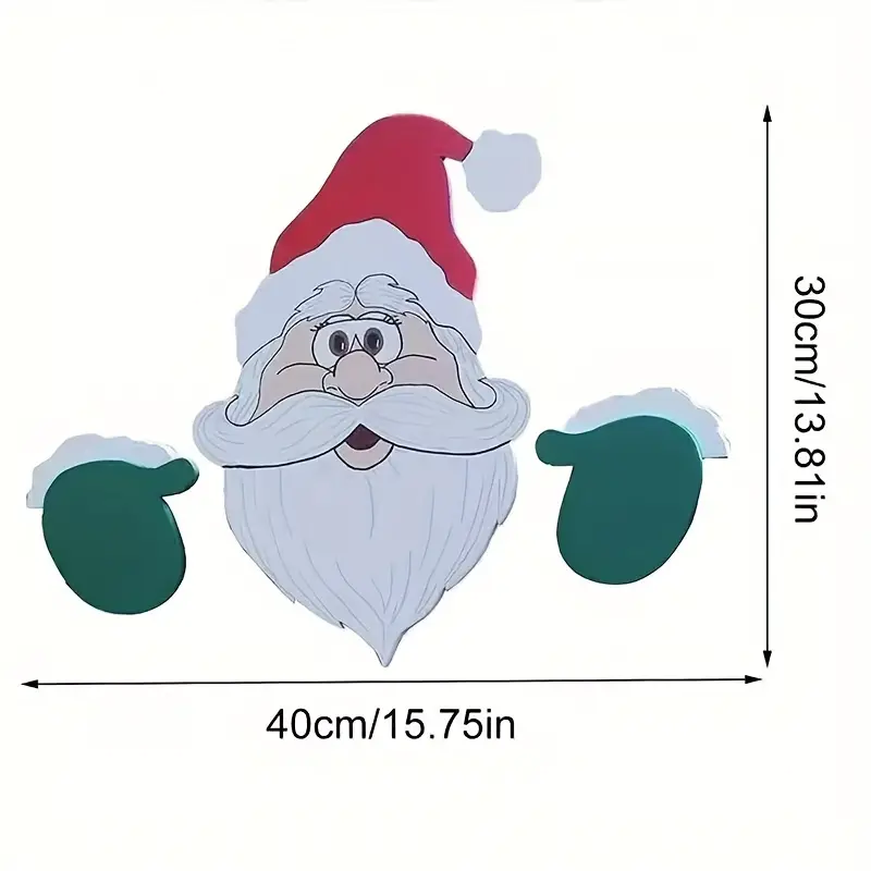 Spread Holiday Cheer With This Adorable Santa Claus Fence Peeker Decoration!