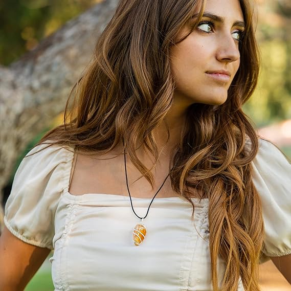 Citrine neCitrine necklace, handmade and ethically sourced rough stone necklace with citrine pendant gemstone