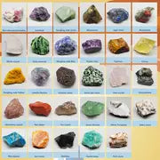 Unearth 28-29 Natural Gemstones With The Geographic Gem Ore Digger Kit - Real Gems & Crystals, Volcanic Minerals - Geology & Archeology Science Kit - Halloween,Christmas And Thanksgiving Day Gift
