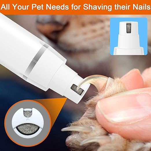 Dog Clippers Grooming Kit Hair Clipper-Low Noise Paw Trimmer- Rechargeable - Cordless Quiet Nail Grinder Shaver for Cats and Other Pets
