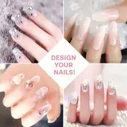 Professional Acrylic Nail Kit with 12 Glitter Powder and Nail Art Tips - DIY Nail Starter Kit for Perfect Manicures