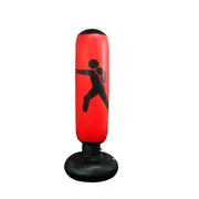 Inflatable Free-Standing Fitness Punching Bag - Heavy Duty Kick Target Stand Tower Bag for Adults and Kids - Freestanding Tumbler Column Sandbag for Fitness and Sport Play