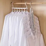 Maximize Your Wardrobe Space With This 6-in-1 Folding Hanger - Perfect For Hanging Clothes, Pants, Coats & More!