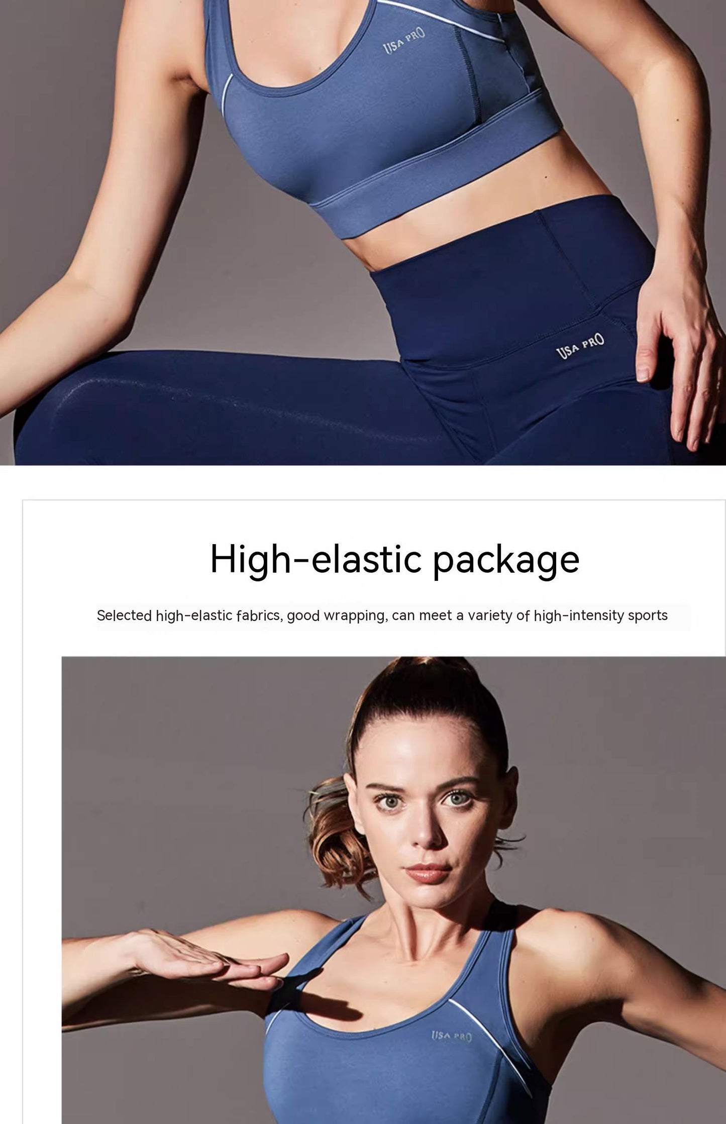 High intensity large size sports underwear women's shockproof running vest bra fitness yoga big breast shock absorption professional training